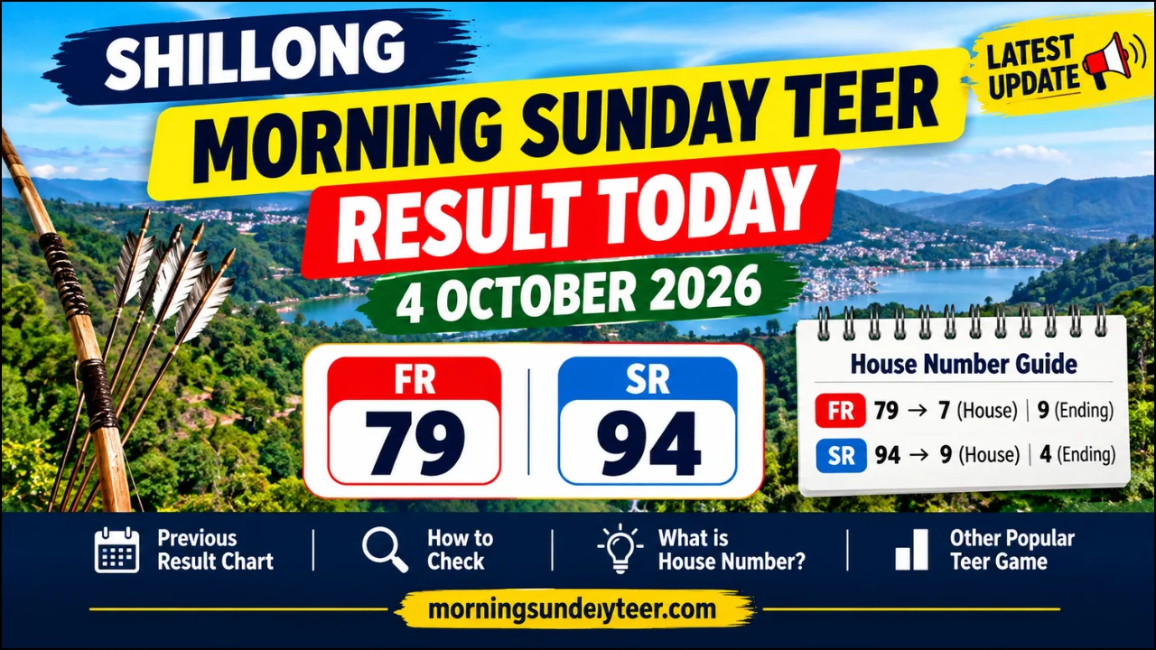 Morning Sunday Teer Result Today 4 October 2026 Shillong